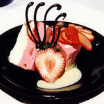 Veranda Restaurant's White Chocolate and Strawberry Mousse