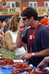 Sucking Crawfish Tails at Jazz Fest