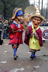 Costumed Revelers at Mardi Gras