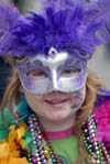 Masked Mardi Gras Reveler