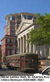 Saint Charles Streetcar in Front of Gallier Hall